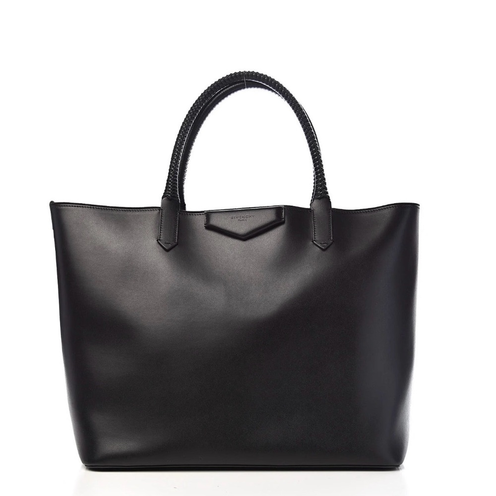 SOLD Authentic Givenchy Calfskin Large Antigo-na Whipstitch Handle Tote (Black)